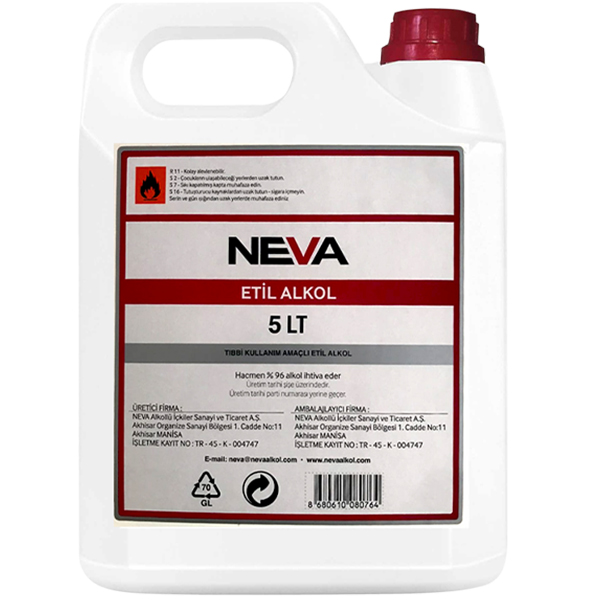 Neva 5 Litre 96 Derece Etil Alkol