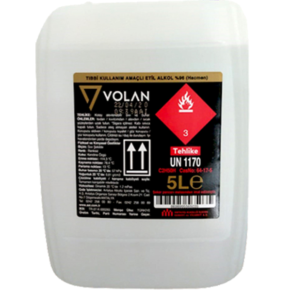 Volan 5 Litre 96 Derece Etil Alkol
